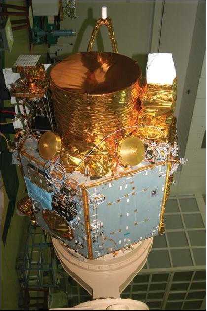 Figure 3: View of the CartoSat-2 bus and telescope aperture (image credit: ISRO)