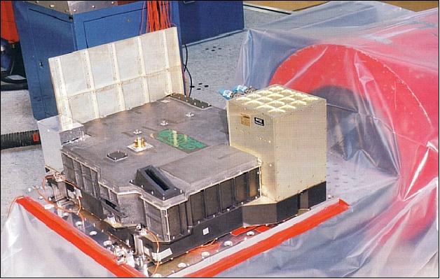 Figure 15: The GOME instrument package during an instrument vibration test (image credit: ESA)