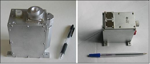 Figure 11: View of the DRF detector (left) and the UV emission detector (right), image credit: IZMIRAN