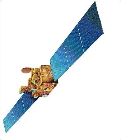Figure 2: Artist's conception of the OceanSat-1 spacecraft (image credit: ISRO)