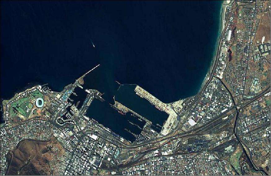 Figure 6: South African Port image acquired by SJ-9A on January 31, 2013 (image credit: DFHSat)
