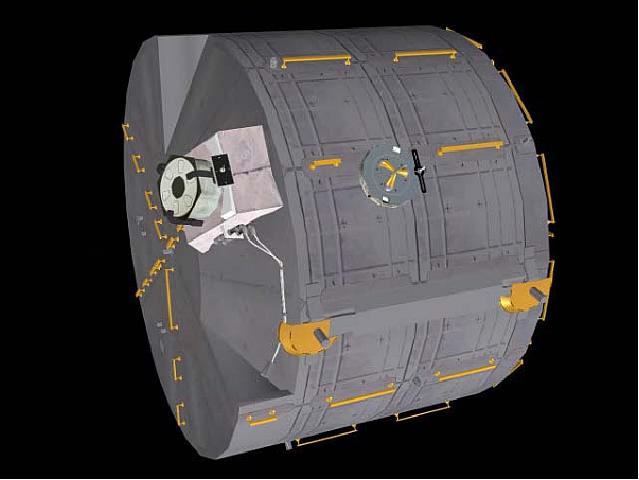 Figure 5: Illustration of the ELM-PS (Pressurized Section) installed at the ISS on STS-123 flight in March 2008 (image credit: JAXA)
