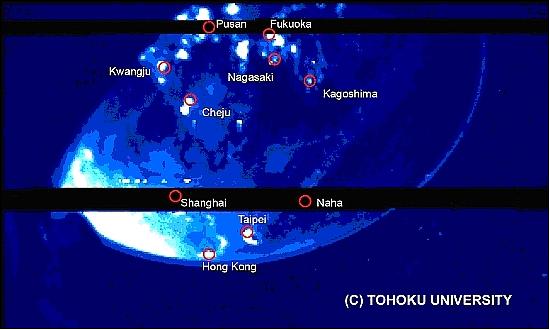 Figure 13: A WFC test image of the globe taken on Feb. 4, 2009 (image credit: Tohoku University)