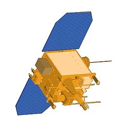 Figure 1: Illustration of the deployed YouthSat spacecraft (image credit: ISRO)