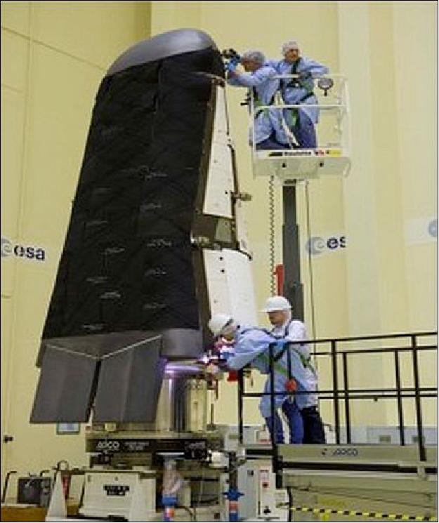 Figure 20: Engineers conduct final tests on ESA's IXV spacecraft (image credit: ESA)