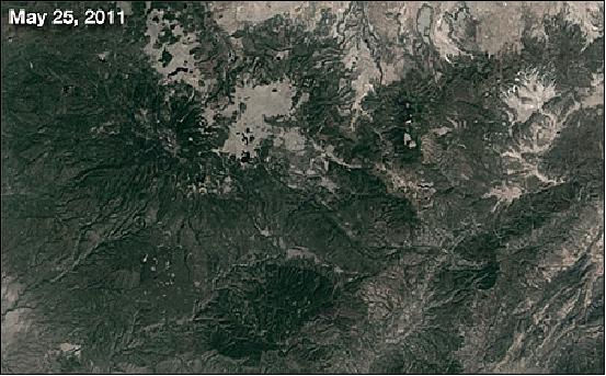 Figure 23: Deimos-1 image of the Bear Wallow Wilderness region prior to the fire (image credit: Astrium Geo-Information Services)