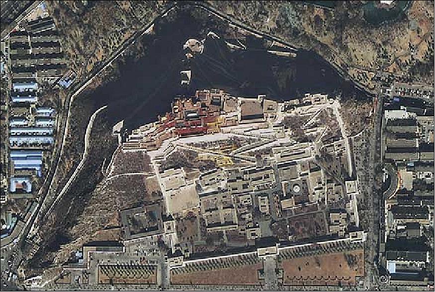 Figure 3: Potala Palace in Lhasa, Tibet autonomous region, is shown in this image released by the SuperView network of CASC (image credit: China Daily)