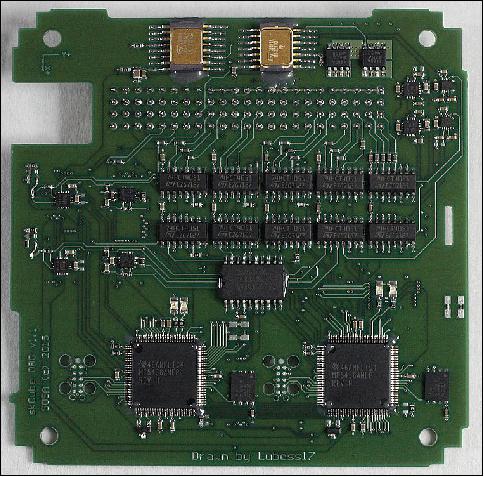 Figure 2: Photo of the printed circuit board of the on-board computer (image credit: skCUBE team)