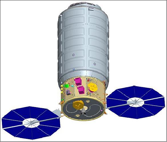 Figure 3: Enhanced configuration of Cygnus (image credit: Orbital)