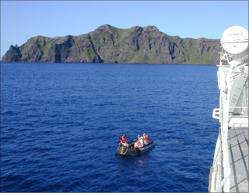 Figure 14: Recovery of seismographs on uninhabited islands in the Commonwealth of the Northern Mariana Islands (image credit: Douglas Wiens)