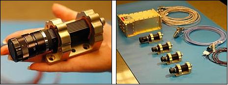 Figure 39: Components from a RocketCam digital video system by Ecliptic Enterprises with a digital video controller (image credit: NASA/Sally Ride Science)