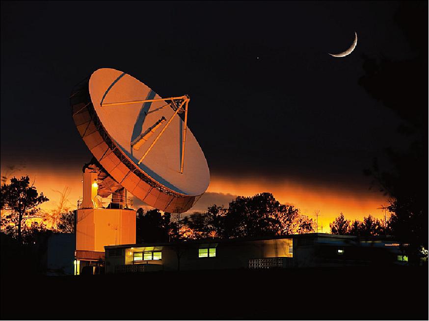Figure 66: Photo of the 18 m antenna in Laurel, MD (image credit: JHU/APL)