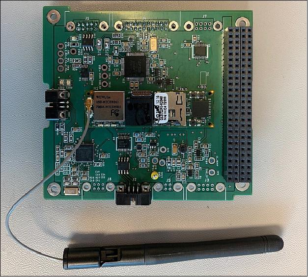 Figure 4: HSFL On Board Computer v3.3 (wifi antenna is not used in flight version), image credit: HSFL