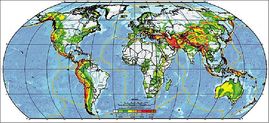 Figure 1: Global seismic hazard map (image credit: ASI, ICD-CEA)