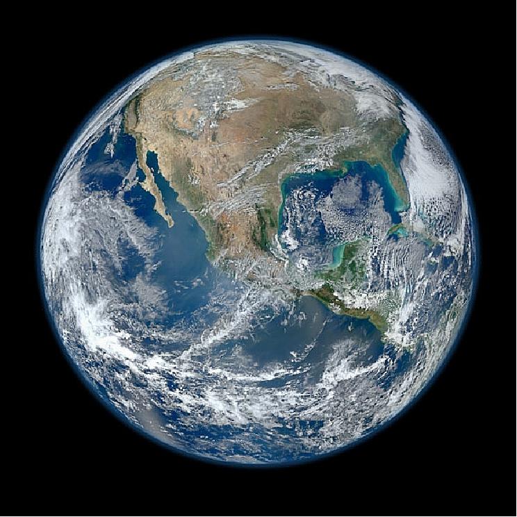 Figure 97: High-definition image of Earth observed on January 4, 2012 by the VIIRS instrument of Suomi NPP (image credit:NASA) 90) 91)