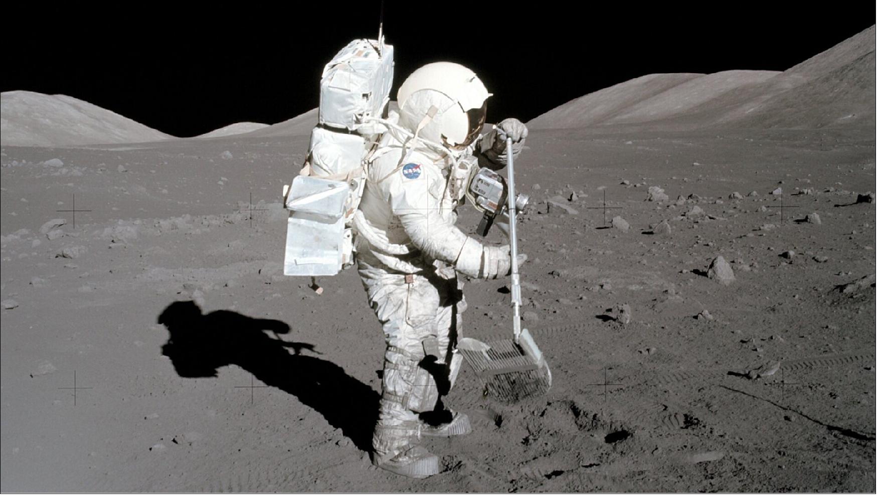 Figure 2: Photo of Harrison Schmitt on the Moon (image credit: NASA)