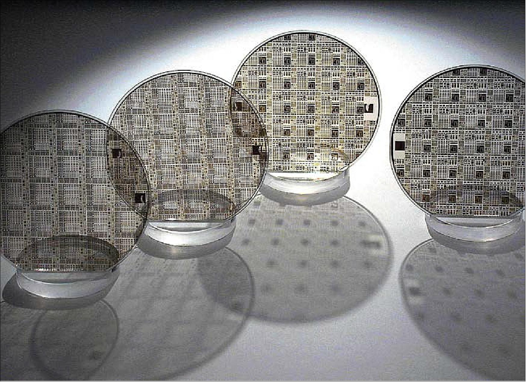 Figure 87: Gallium nitride (GaN) circuits on silicon carbide wafers: GaN as a key enabling technology for space (image credit: ESA)