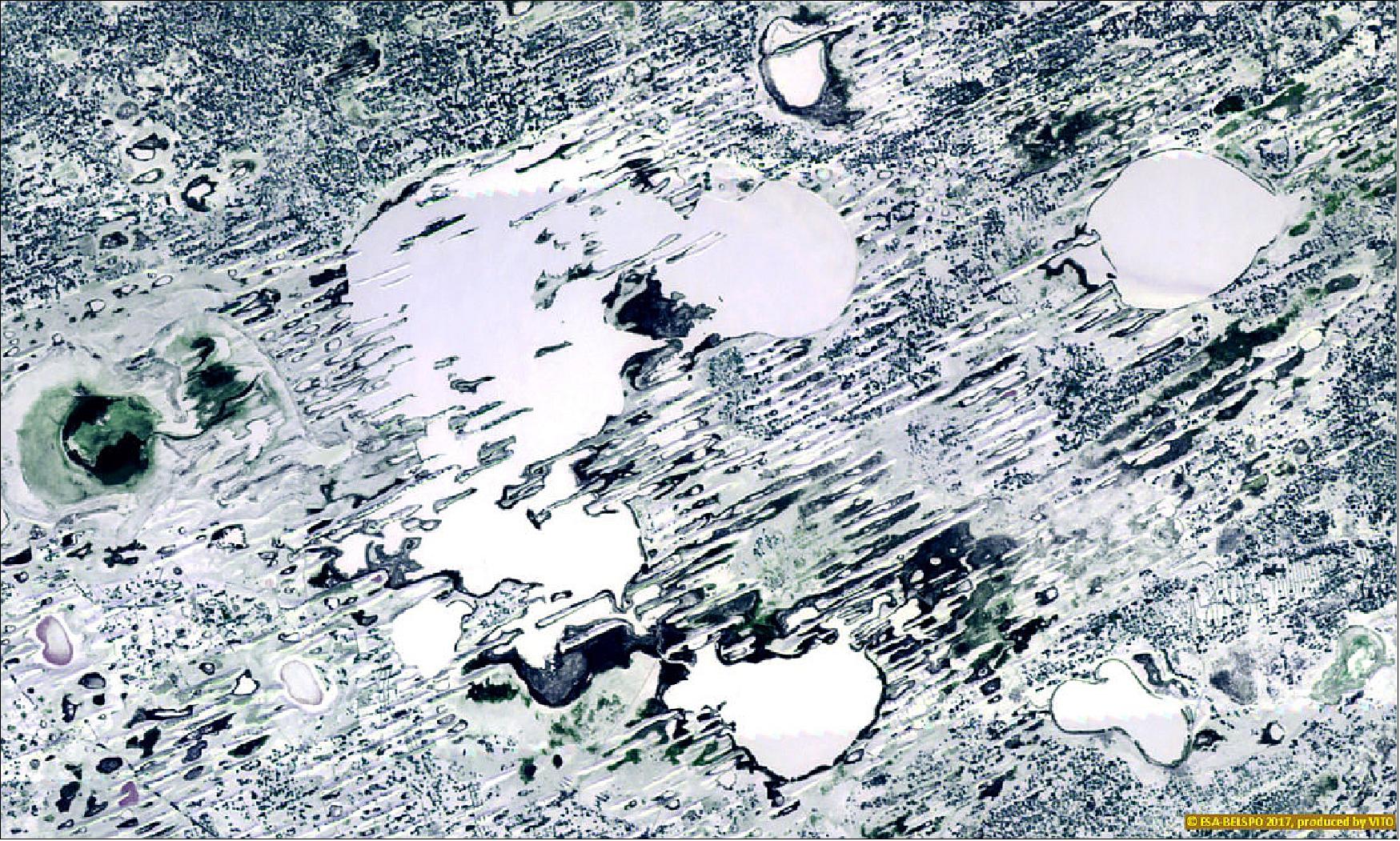 Figure 33: This 100 m resolution image was acquired by PROBA-V on 1 December 2016 (image credit: ESA/Belspo – produced by VITO)