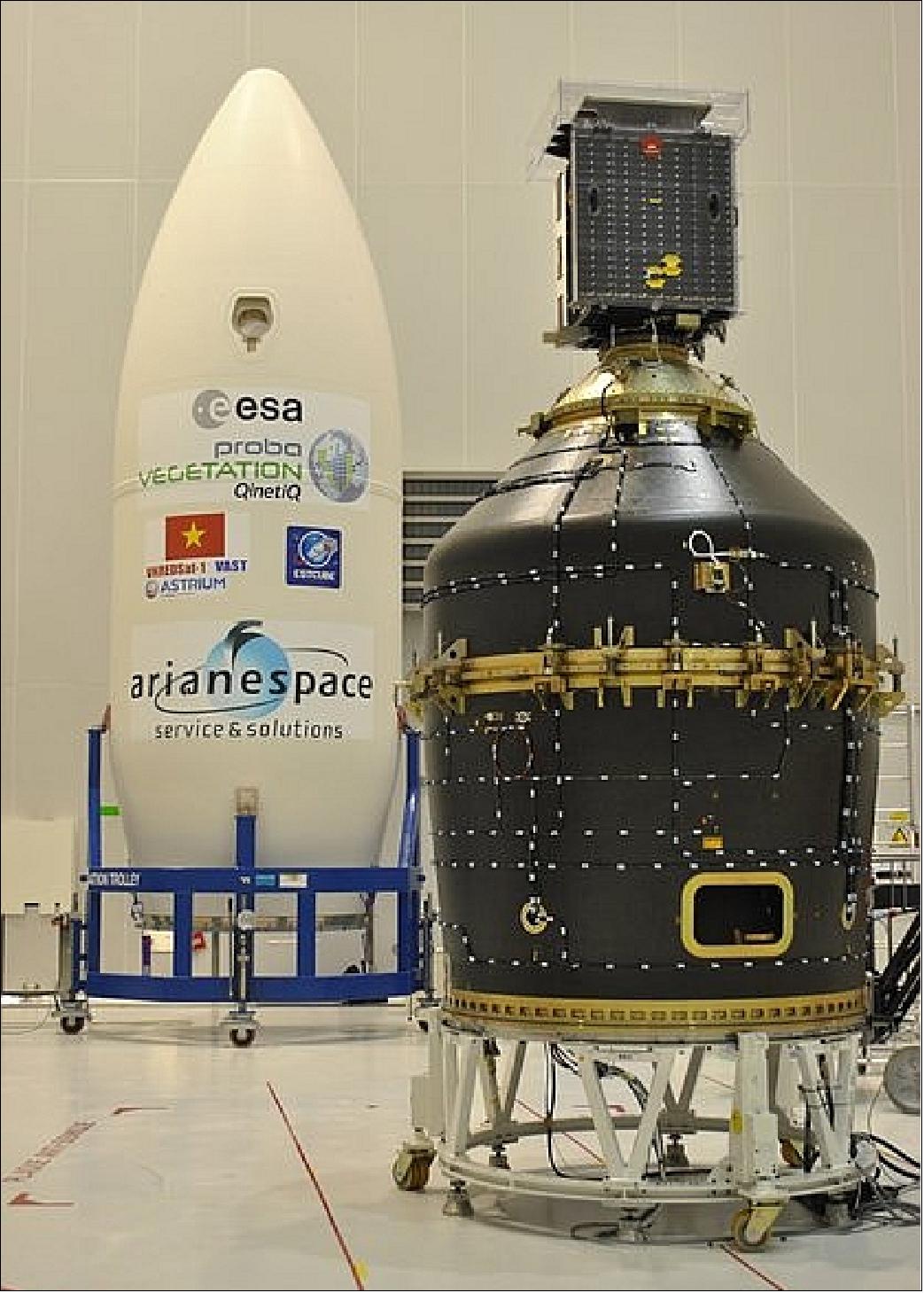 Figure 13: Photo of PROBA-V on top of the VESPA system on April 15, 2013 (image credit: ESA-Karim Mellab)