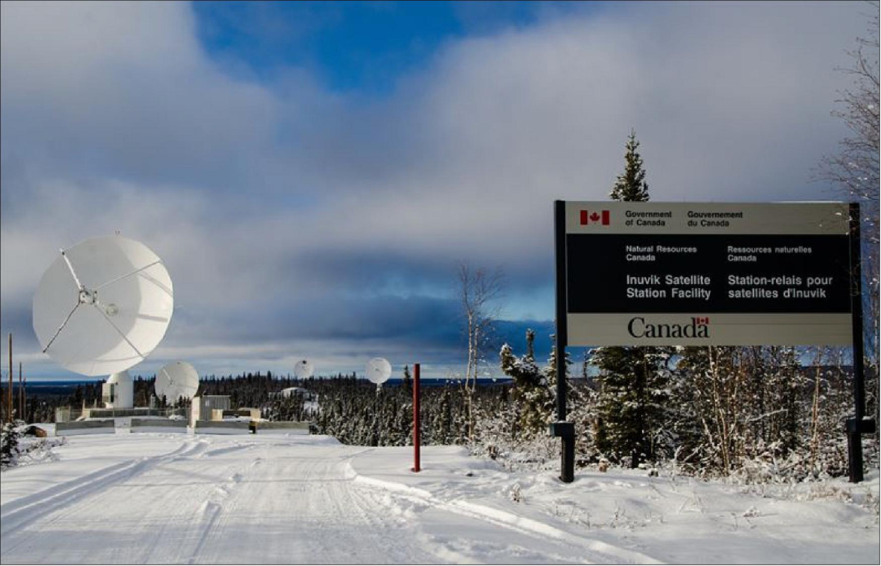 Figure 3: Photo of ISSF (Inuvik Satellite Station Facility ) as seen from the entrance (image credit: NRCan)