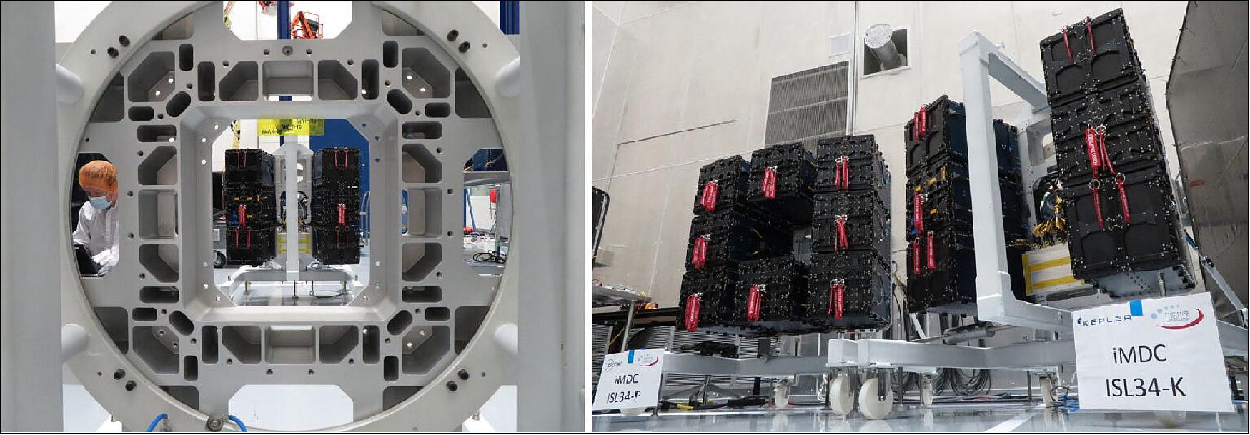 Figure 9: ISISPACE's launch service integration team at ISILAUNCH managed and executed the launch campaign on Kepler's behalf. With excess capacity for more deployers available on the MPAP, several other customer satellites were integrated on the Transporter-1 mission by ISILAUNCH (image credit: ISISpace)