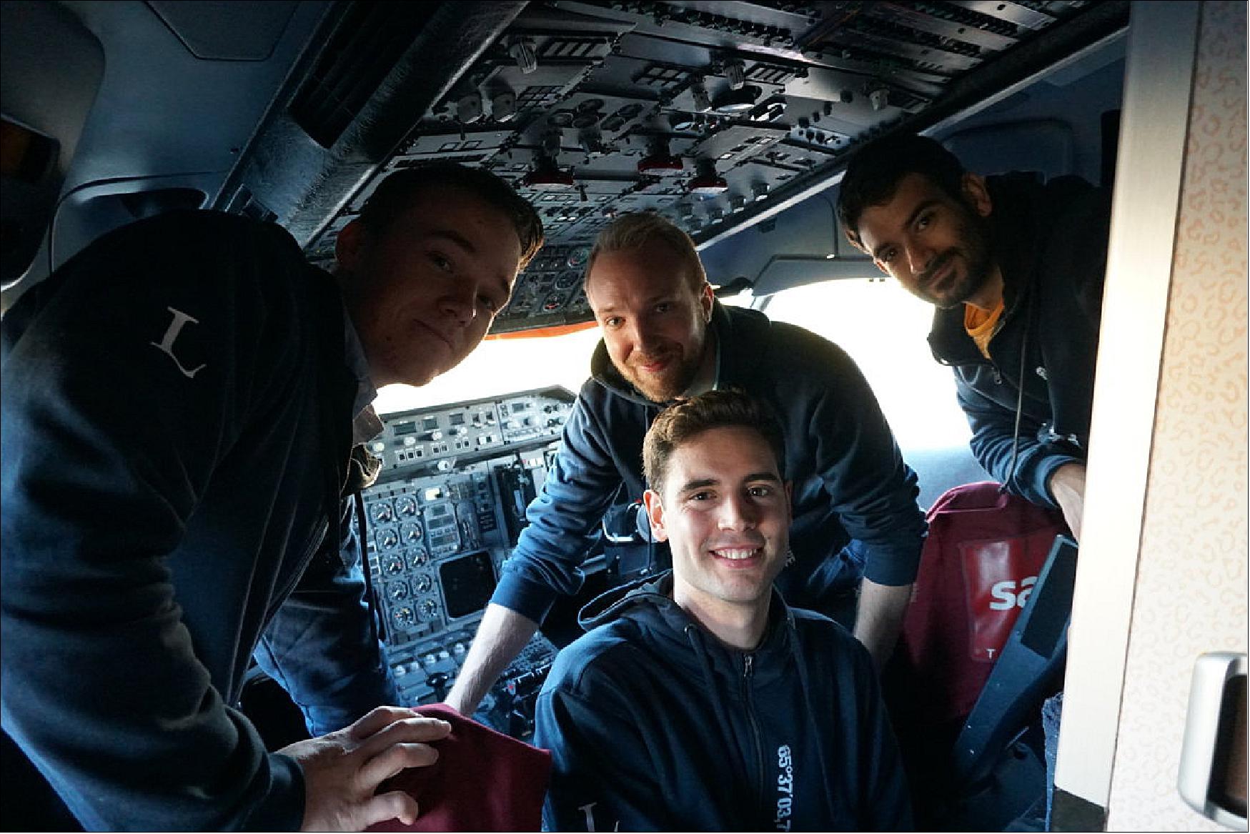 Figure 15: Students in the cockpit (image credit: ESA)