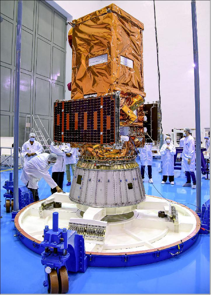 Figure 4: The Brazilian satellite Amazonia-1 before its launch from the Indian base on the island of Sriharikota (image credit: INPE)