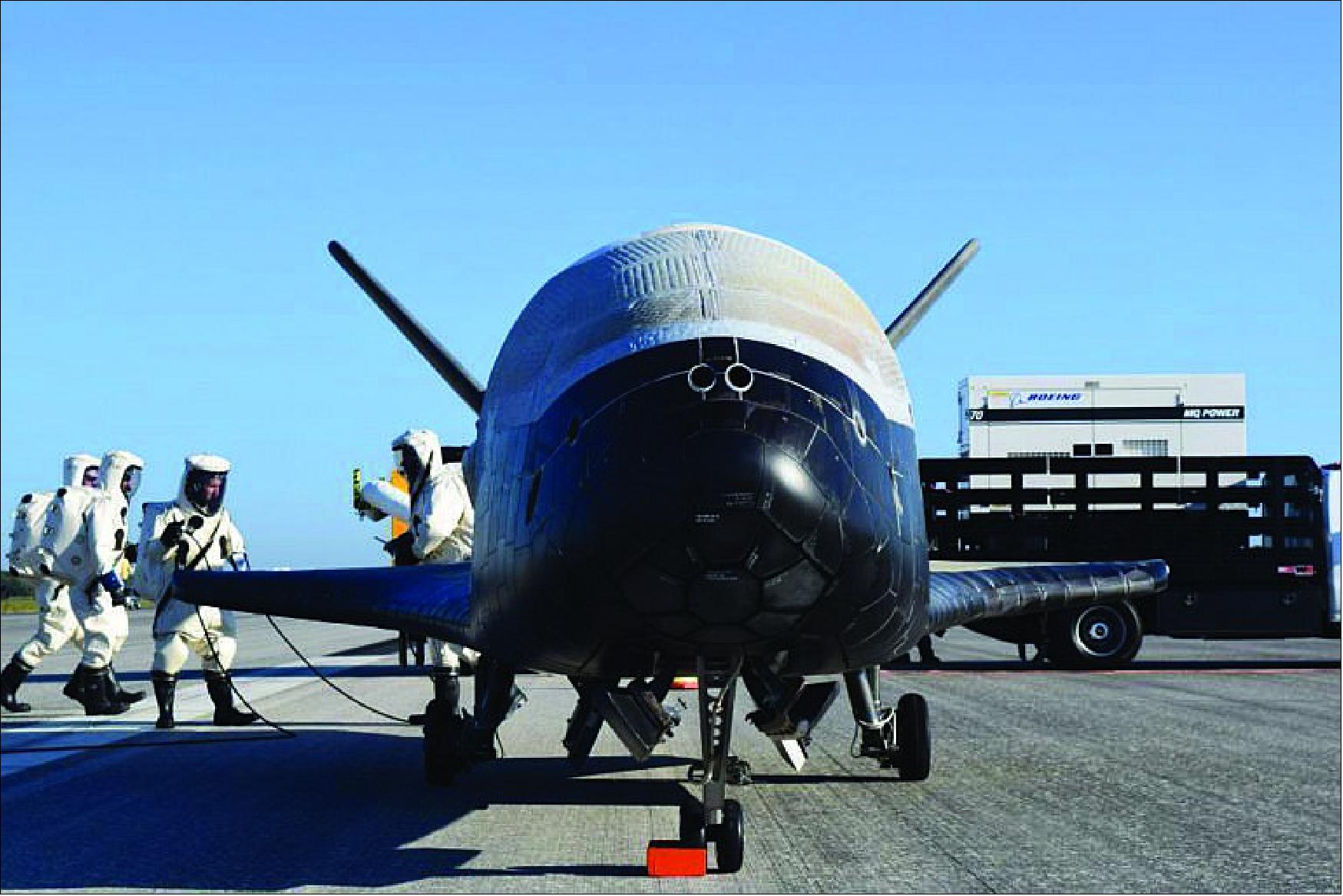 Figure 9: PRAM is an experiment onboard the U.S. military's X-37B spaceplane, shown here in 2017 (image credit: U.S. Air Force)