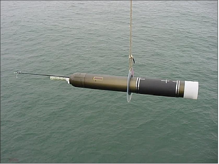 Figure 3: Deployment of a SOLO float into the ocean (image credit: UCSD)