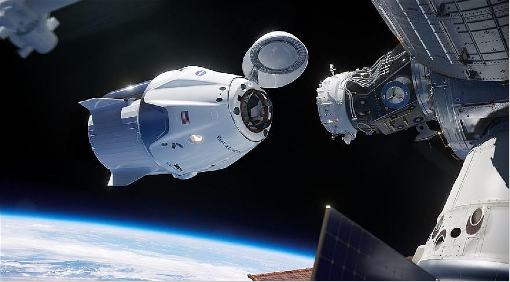 Figure 25: Axiom Space expects to finalize in the next few weeks its first commercial mission to the ISS, on a SpaceX Crew Dragon spacecraft in late 2021 (image credit: NASA)