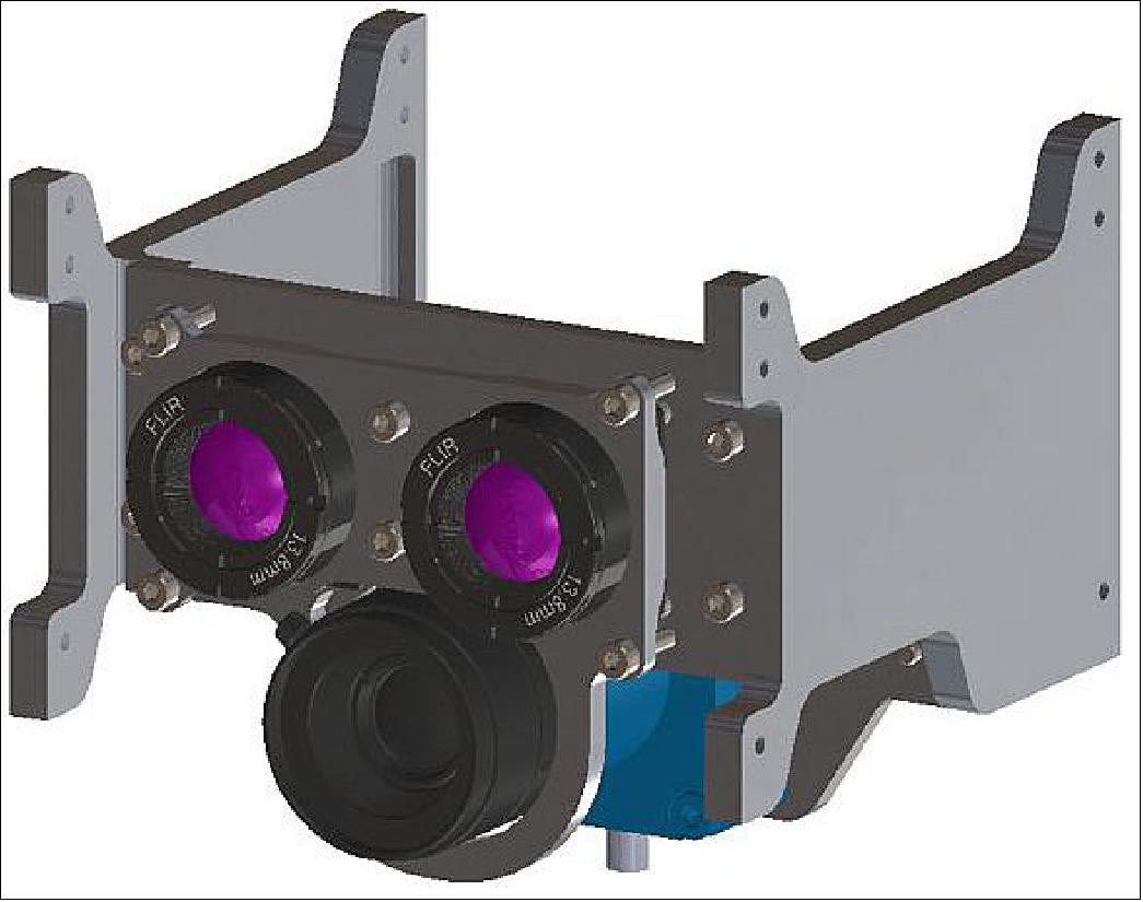 Figure 15: Payload structure with mounted cameras (image credit: MIT, S. Austin)