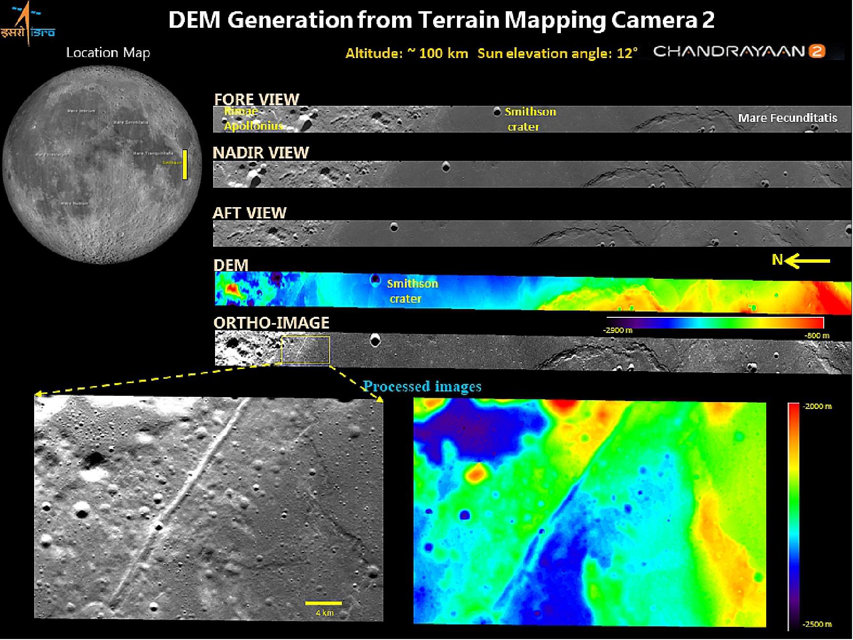 Figure 8: DEM generation from TMC-2 (image credit: ISRO)