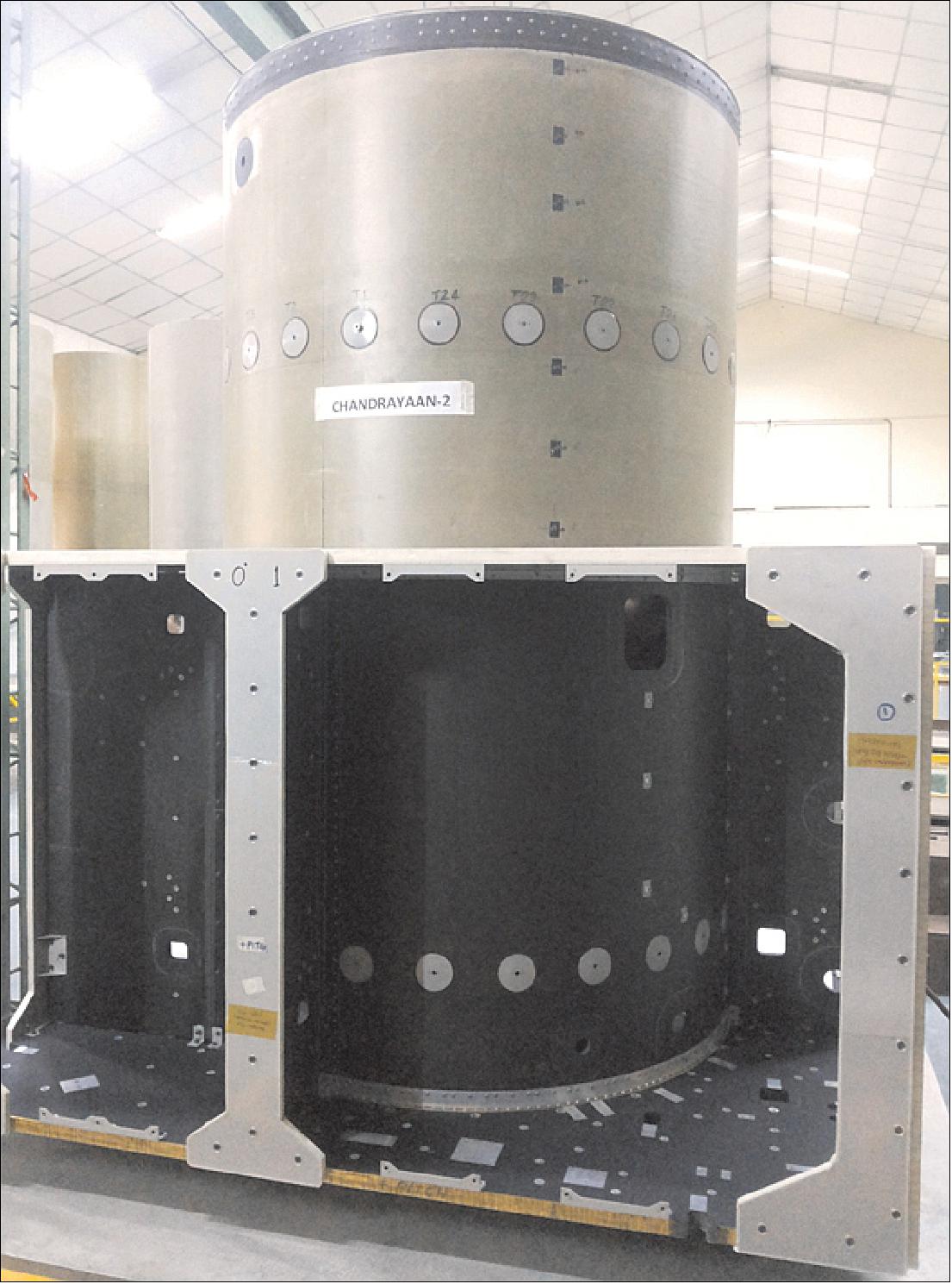 Figure 1: Photo of the 'Orbiter Craft Module Structure' of Chandrayaan-2 delivered by HAL to ISAC (ISRO Satellite Center), image credit: ISRO