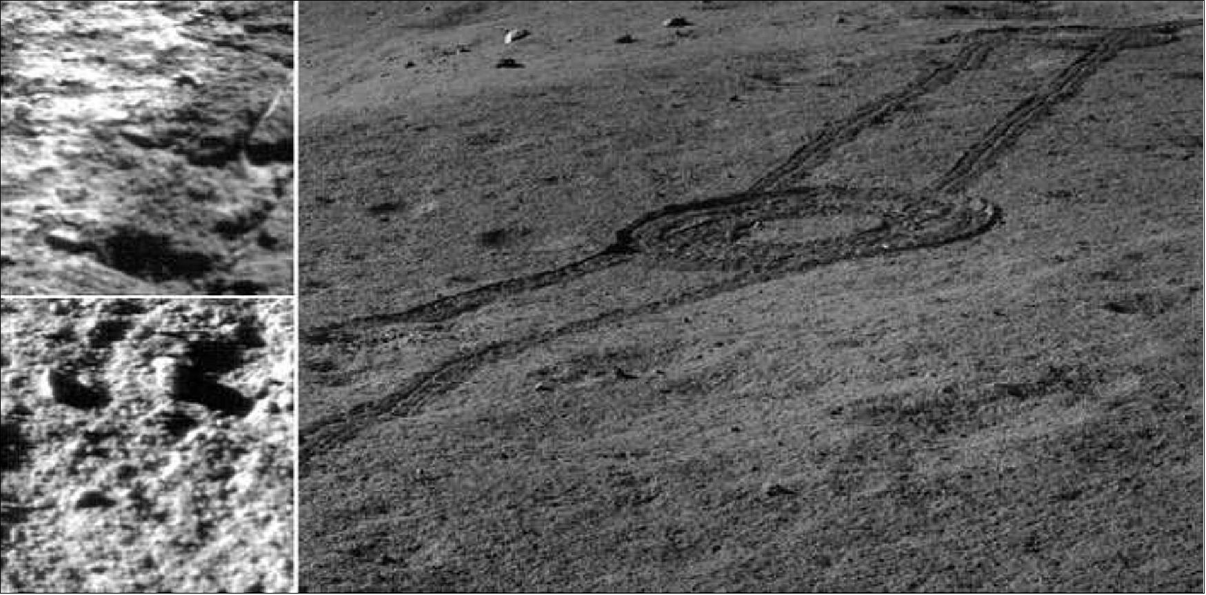 Figure 23: An image captured by Chang'E 4 is showing the landscape near the landing site (image credit: NAOC/CNSA)