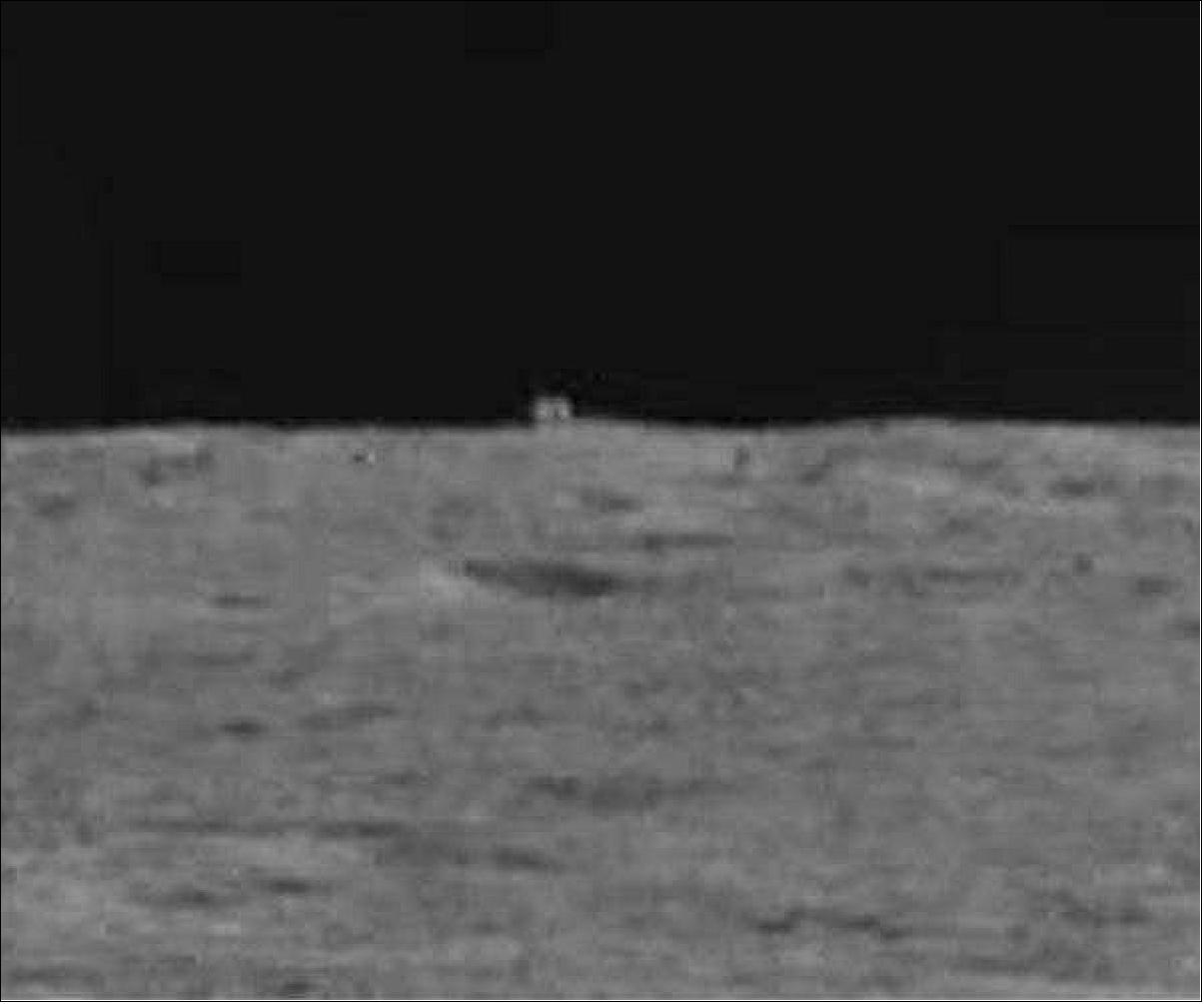 Figure 12: Yutu 2, the lander and rover of the Chang'e-4 probe, captured an obscure but intriguing image about 80 meters from its location during the mission's 36th lunar day, according to Our Space, a Chinese science channel that published the machine's latest diary on Dec 3 (Photo/Our Space)