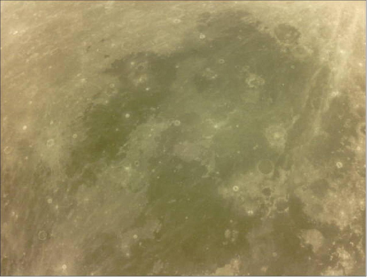 Figure 52: The Moon’s Mare Nubium imaged by the student camera aboard Longjiang-2/DSLWP-B (image credit: HIT)