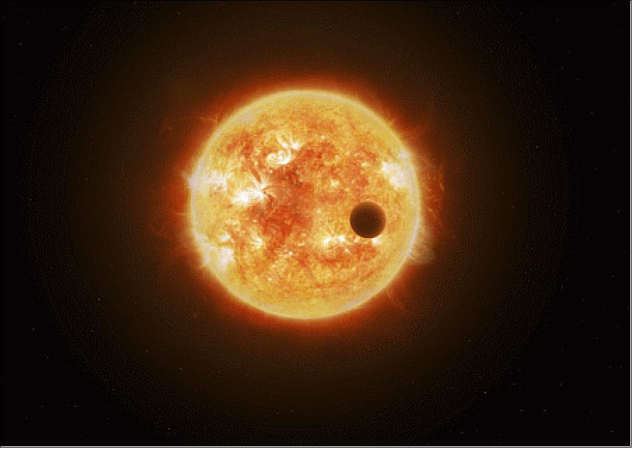 Figure 1: Artist's impression of a planet transiting a star (image credit: ESA/ATG medialab)