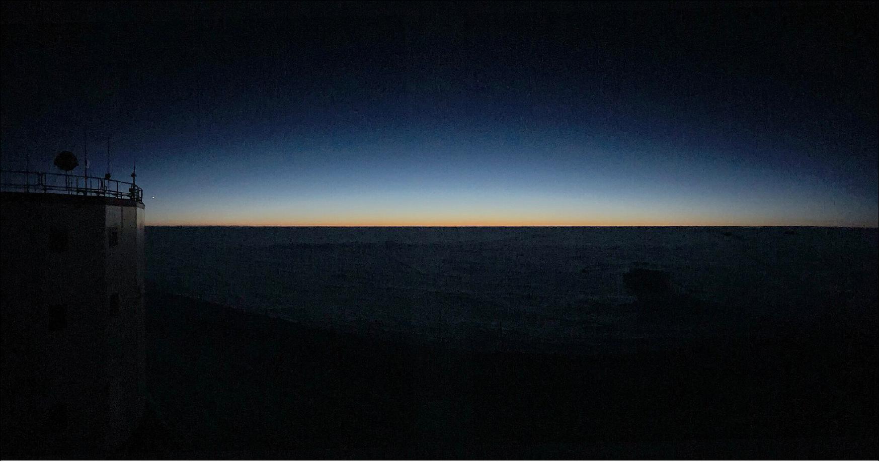 Figure 5: For the crew of up to fifteen who work and live in one of the most remote outposts in the world, the long goodbye to the Sun is bittersweet. For six months they will live and work in isolation; no supplies or people can be flown in as temperatures can drop to –80ºC in the complete frozen darkness outside (image credit: IPEV/PNRA/ESA–H. Hagson)