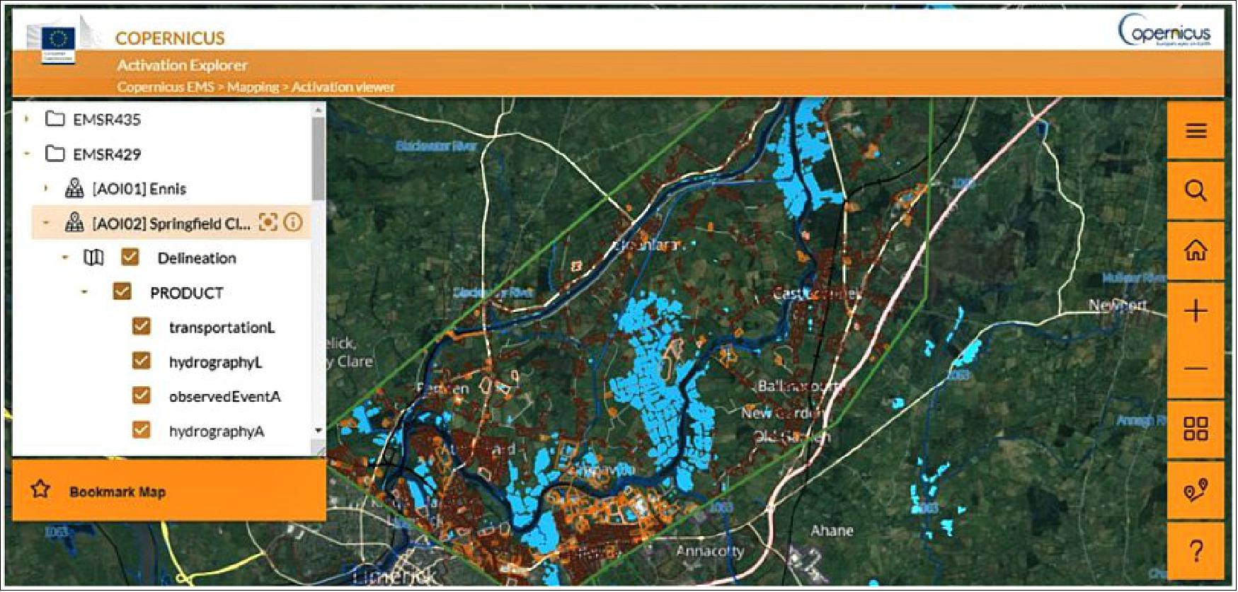 Figure 6: The service connects decision-makers with the critical geoinformation they need, empowering them to assess situations with more clarity and make educated decisions (image credit: Copernicus EMS)
