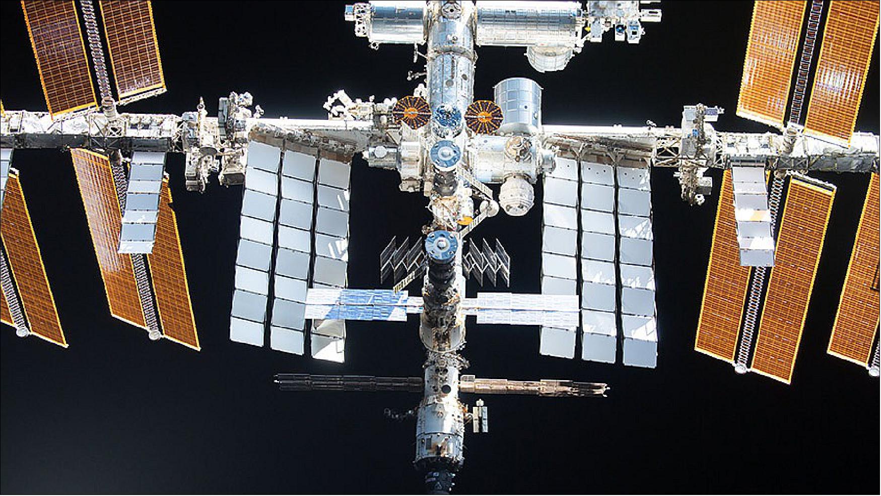 Figure 19: The Crew-2 got these amazing views of the ISS during a fly-around of the orbiting lab after undocking from the Harmony module on 8 November, before their return to Earth (image credit: NASA/ESA)