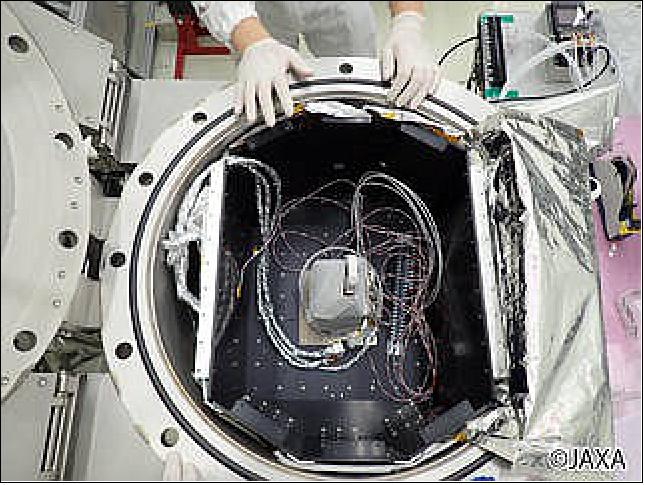 Figure 7: The Space As-Lib hardware is shown undergoing thermal vacuum testing prior to launch (image credit: JAXA)