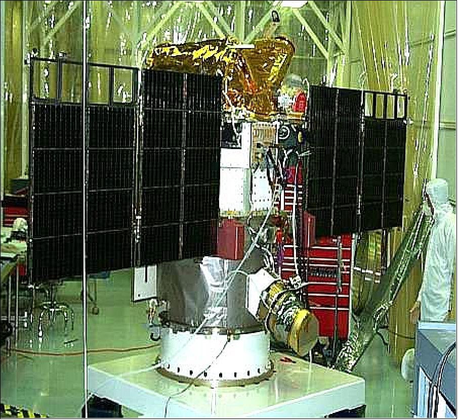 Figure 2: Photo of the DSCOVR spacecraft in the NASA/GSFC clean room (image credit: NASA, Ref. 9)