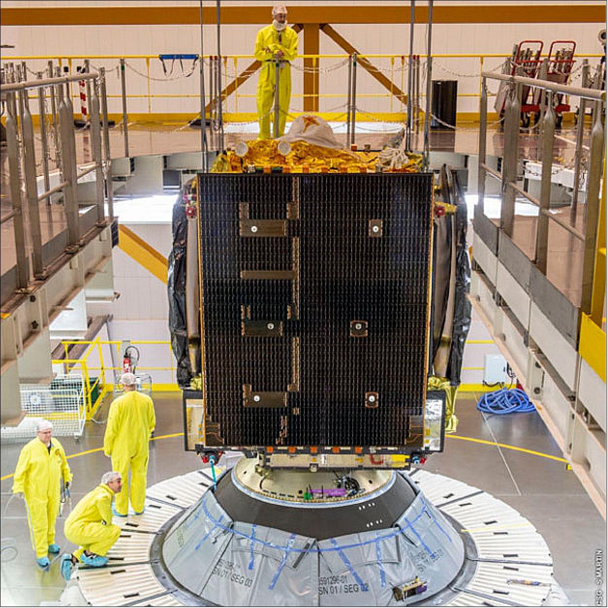 Figure 2: EDRS-C getting ready for launch (image credit: ESA)