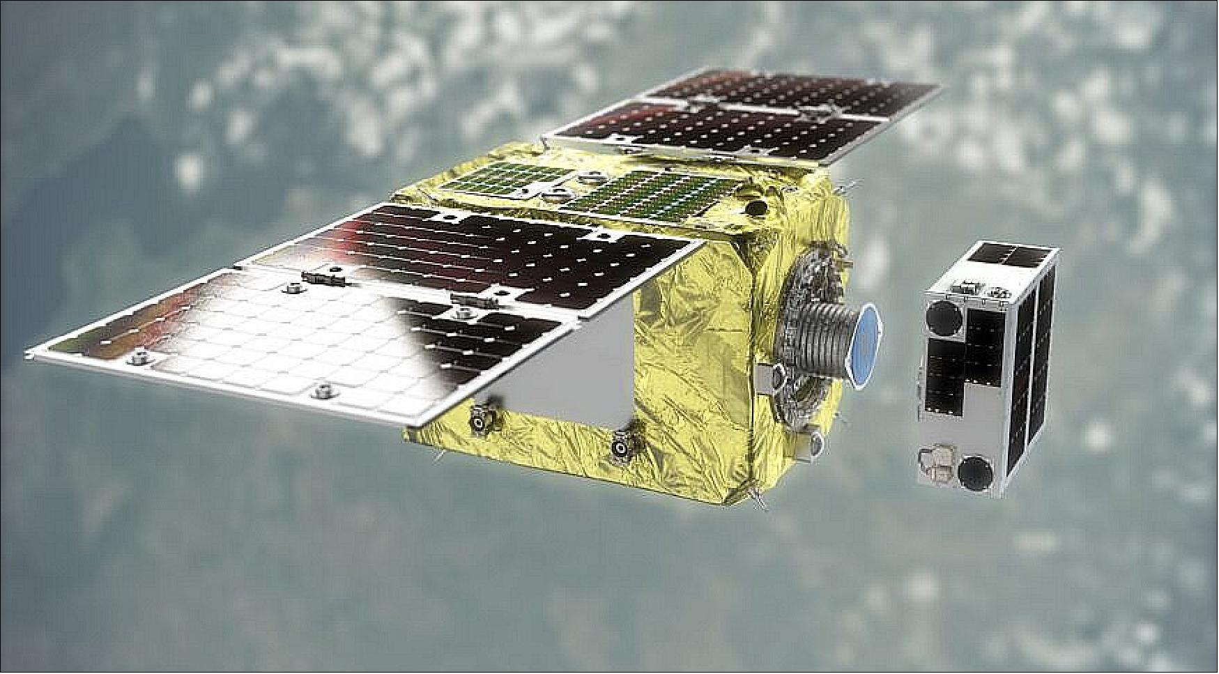 Figure 16: Astroscale released and then recaptured a small client satellite built by SSTL during an Aug. 25 test (image credit: Astroscale)