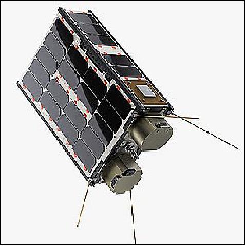 Figure 2: Illustration of the MP6 6U CubeSat (image credit: NanoAvionics)