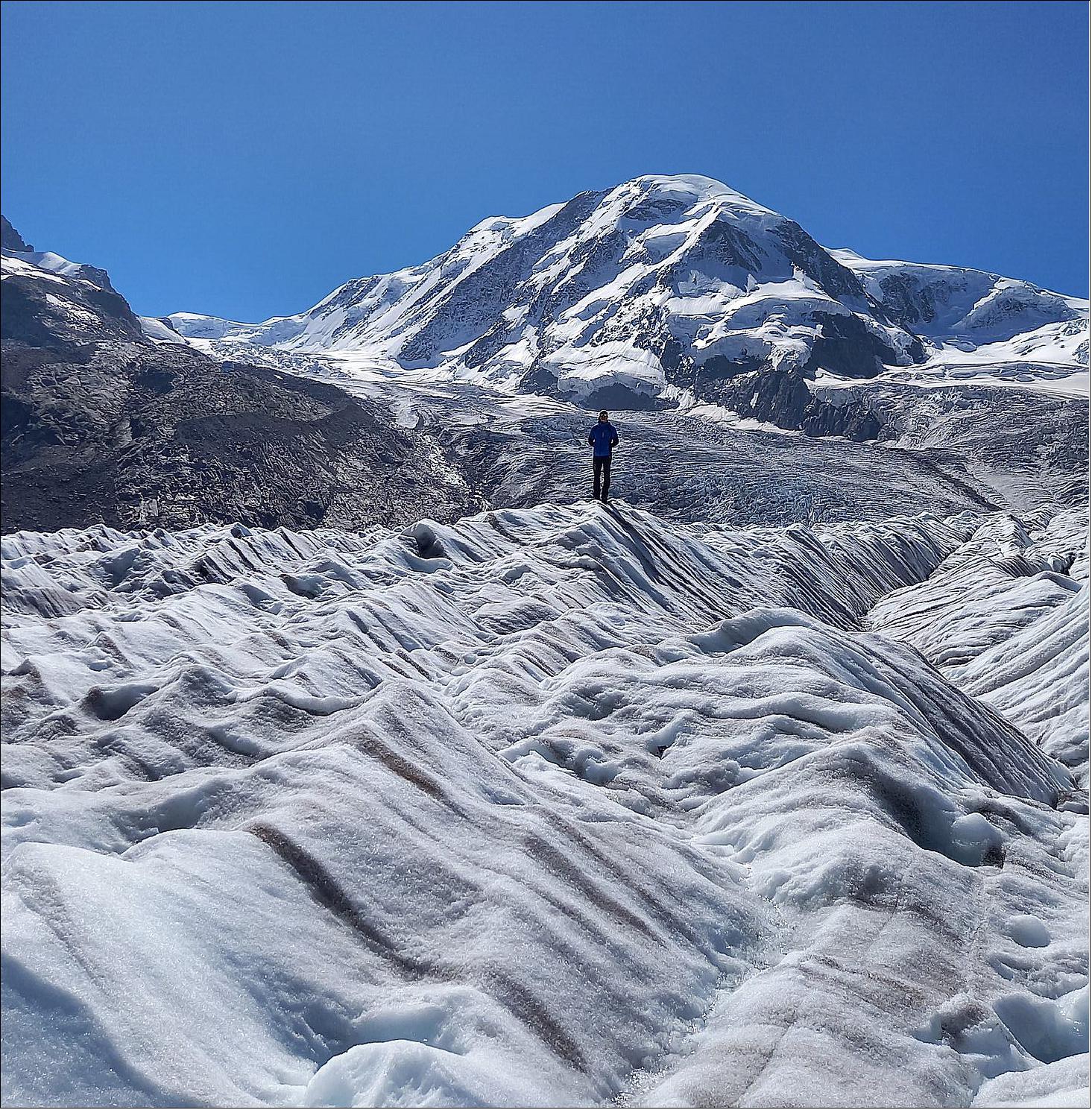 Figure 4: ESA Expedition to the Gorner Glacier in August 2021 (image credit: ESA)