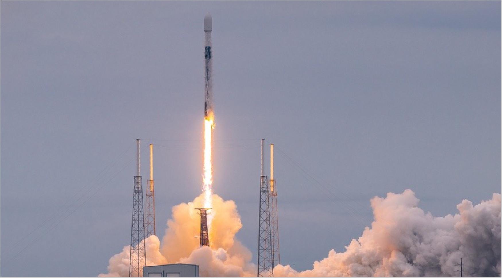 Figure 13: A Falcon 9 lifts off April 1 on the Transporter-4 dedicated rideshare mission (image credit: Space Launch Delta 45)