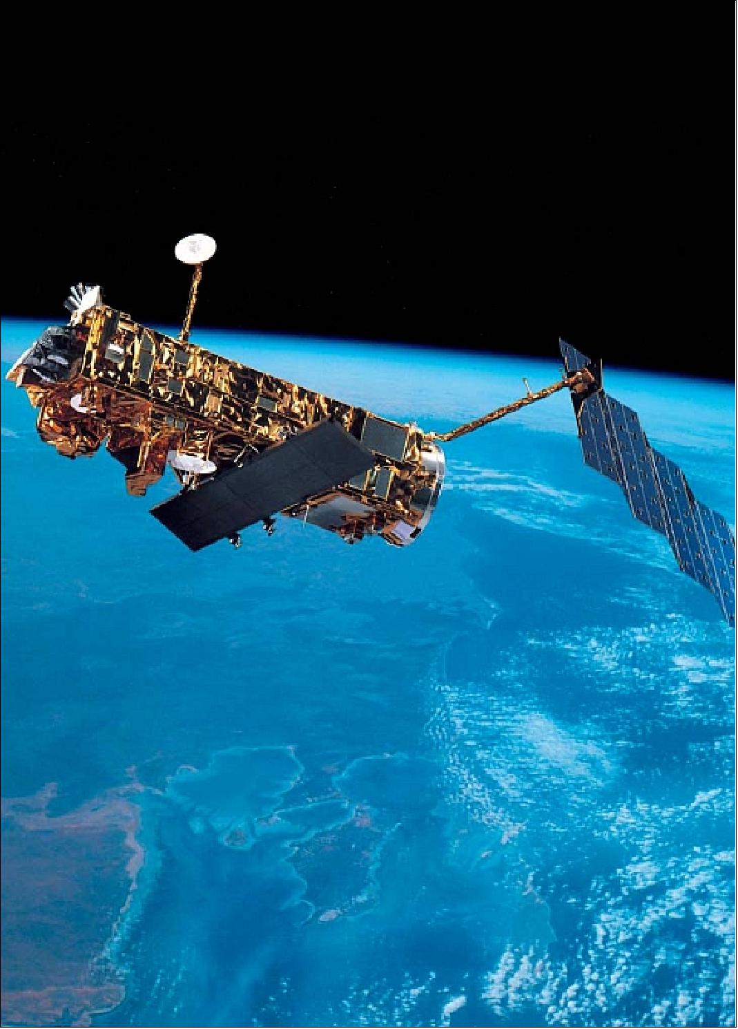 Figure 1: Artist's rendition of the deployed EnviSat spacecraft (image credit: ESA)