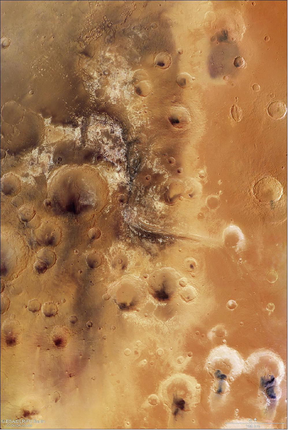 Figure 105: Mawrth Vallis martian mosaic (image credit: ESA/DLR/FU Berlin, CC BY-SA 3.0 IGO)