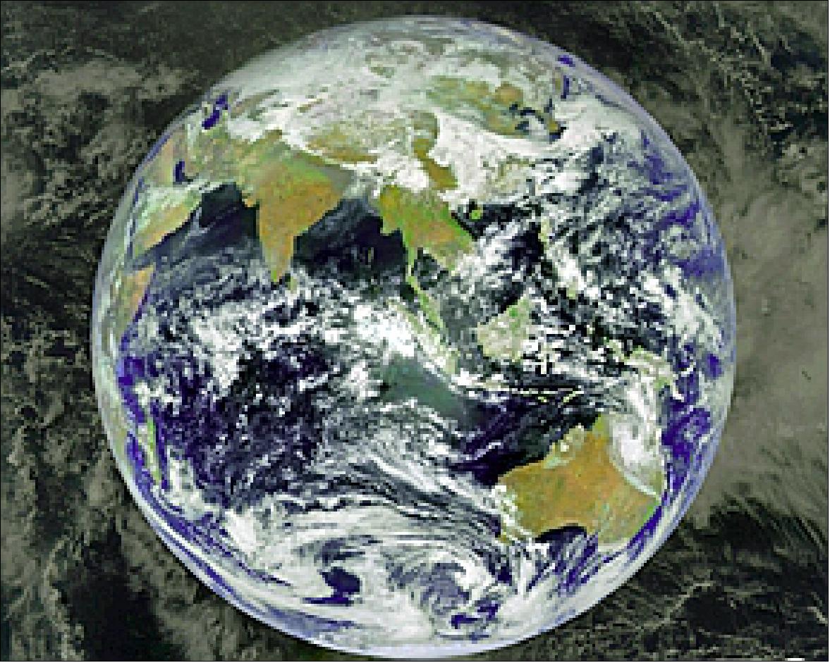 Figure 5: Composite image of Earth obtained from the FengYun-4A spacecraft (image credit: CNSA)